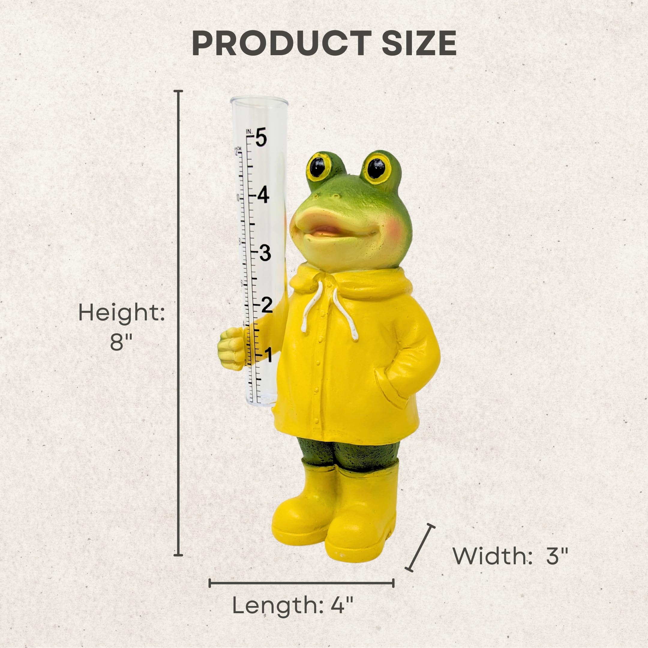 Amazon.com : Resin Frog Rain Gauge Outdoor Weather Measurement